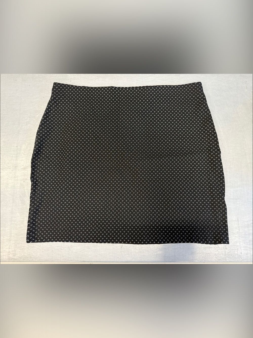 Black Skirt with Tiny White Dot Print